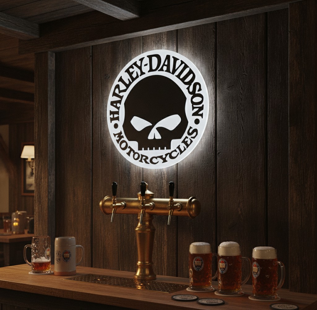 Harley-Davidson Willie G Skull LED-Leuchte I - Mockup