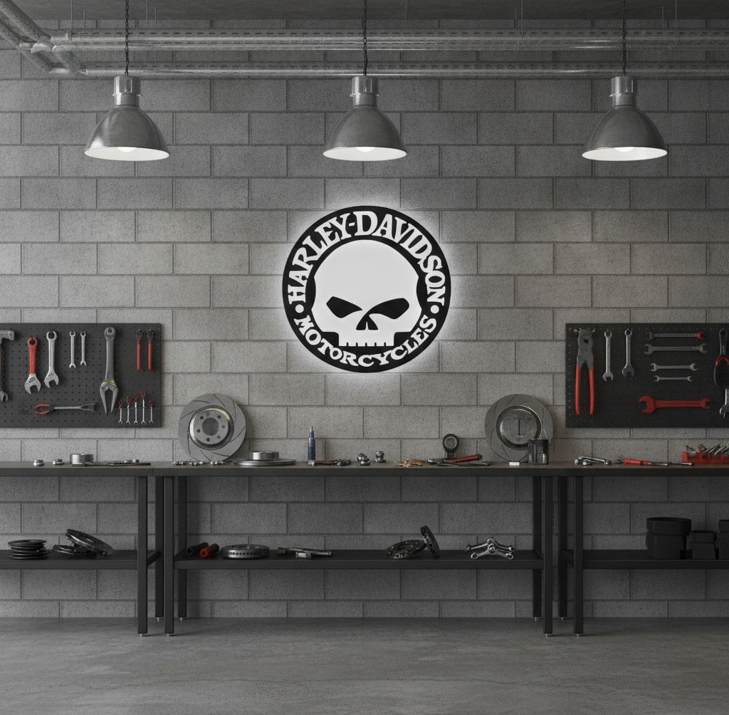 Harley-Davidson Willie G Skull LED-Leuchte III - Mockup