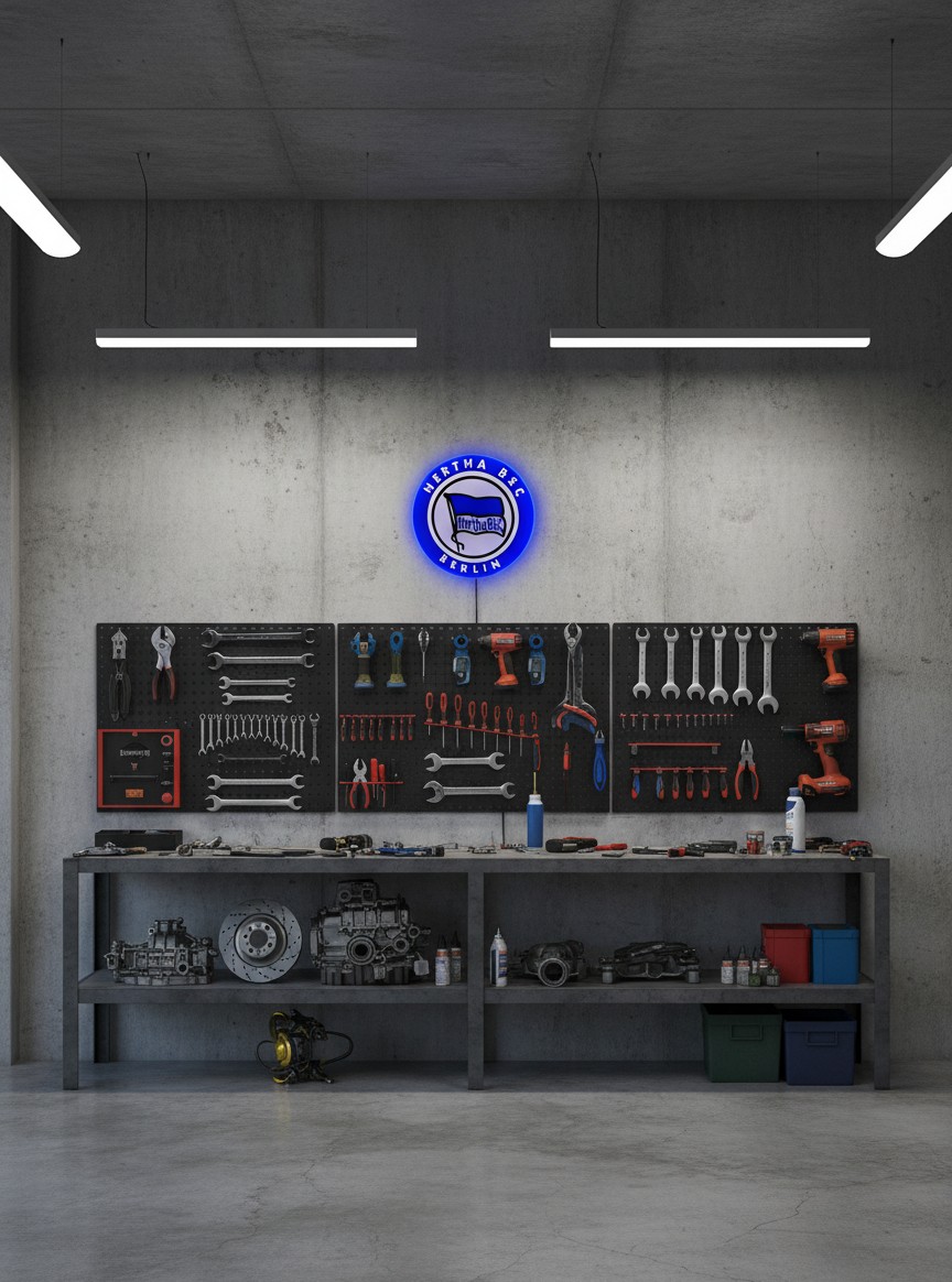 Hertha BSC Berlin LED-Leuchtschild Lampe Fandeko - Mockup