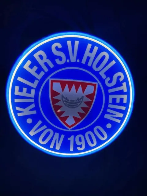Holstein Kiel LED-Leuchtschild mit 3D-Effekt und offiziellem Logo
