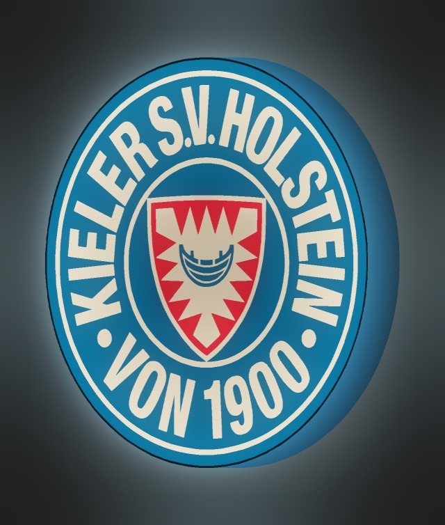 Holstein Kiel LED-Leuchtschild leuchtend