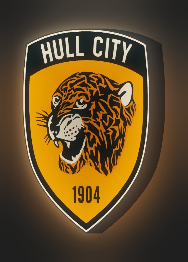 Hull City LED-Leuchtschild leuchtend