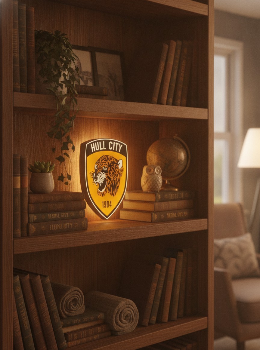 Hull City LED-Leuchtschild Wanddeko Fandeko Geschenk - Mockup
