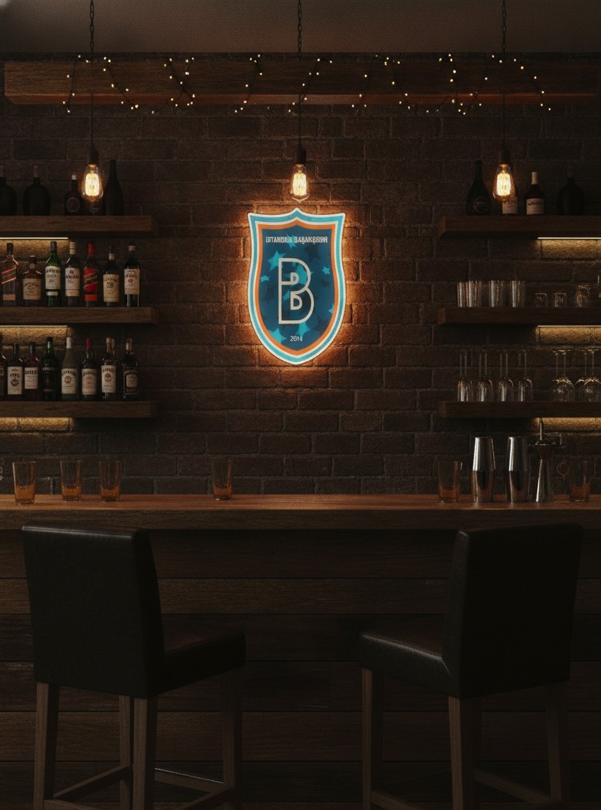 Istanbul Başakşehir LED-Leuchtschild Wanddeko Fandeko Geschenk - Mockup