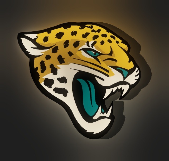 Jacksonville Jaguars LED-Leuchtschild leuchtend