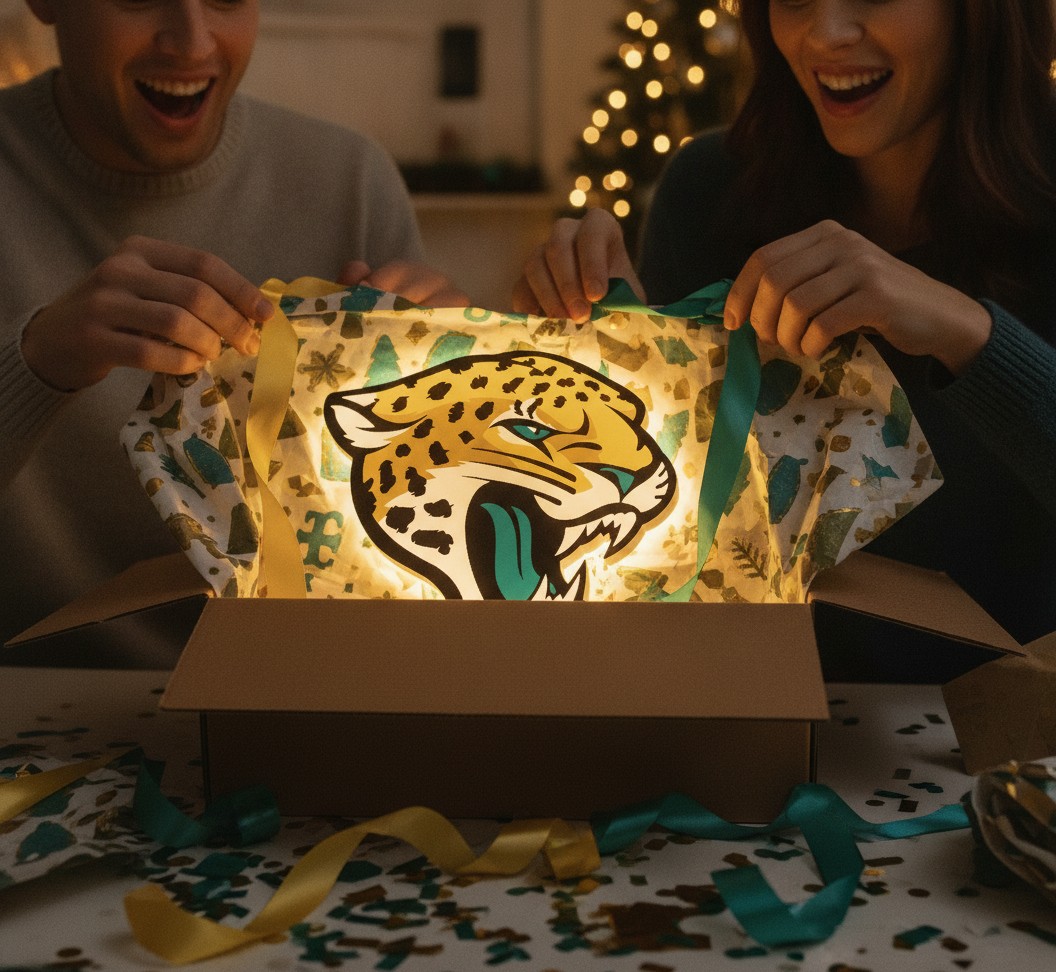 Jacksonville Jaguars LED-Leuchtschild Wanddeko Fandeko Geschenk - Mockup