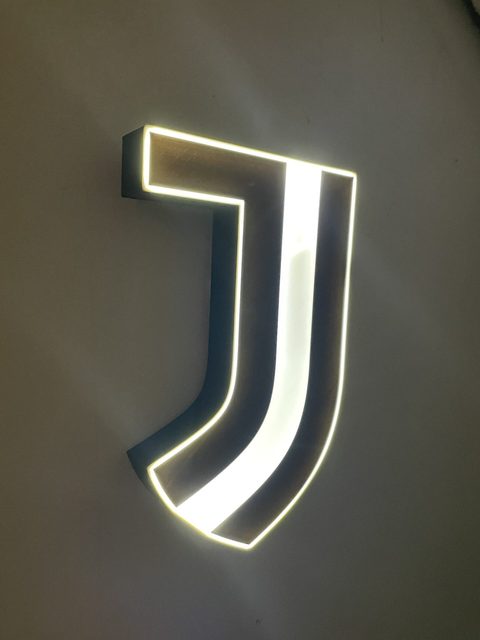 Juventus FC LED-Lampe Nahaufnahme Logo