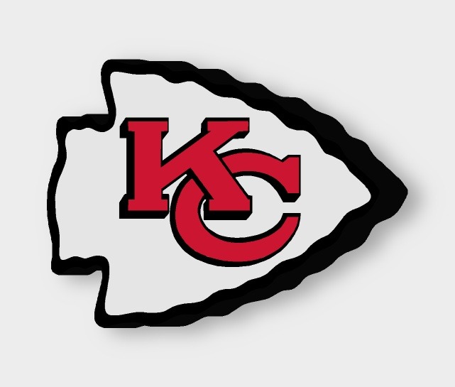 Kansas City Chiefs LED-Leuchtschild ausgeschaltet