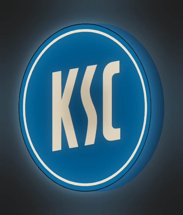 Karlsruher SC LED-Leuchtschild leuchtend