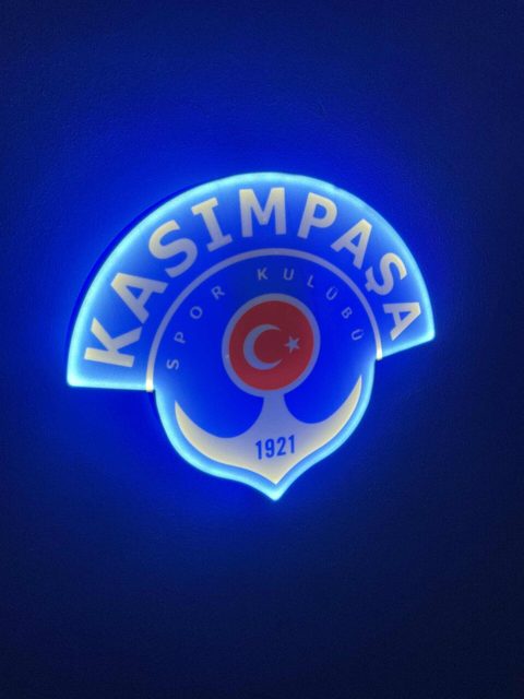 Kasımpaşa SK LED-Leuchtschild mit 3D-Effekt Wanddeko für Fußballfans