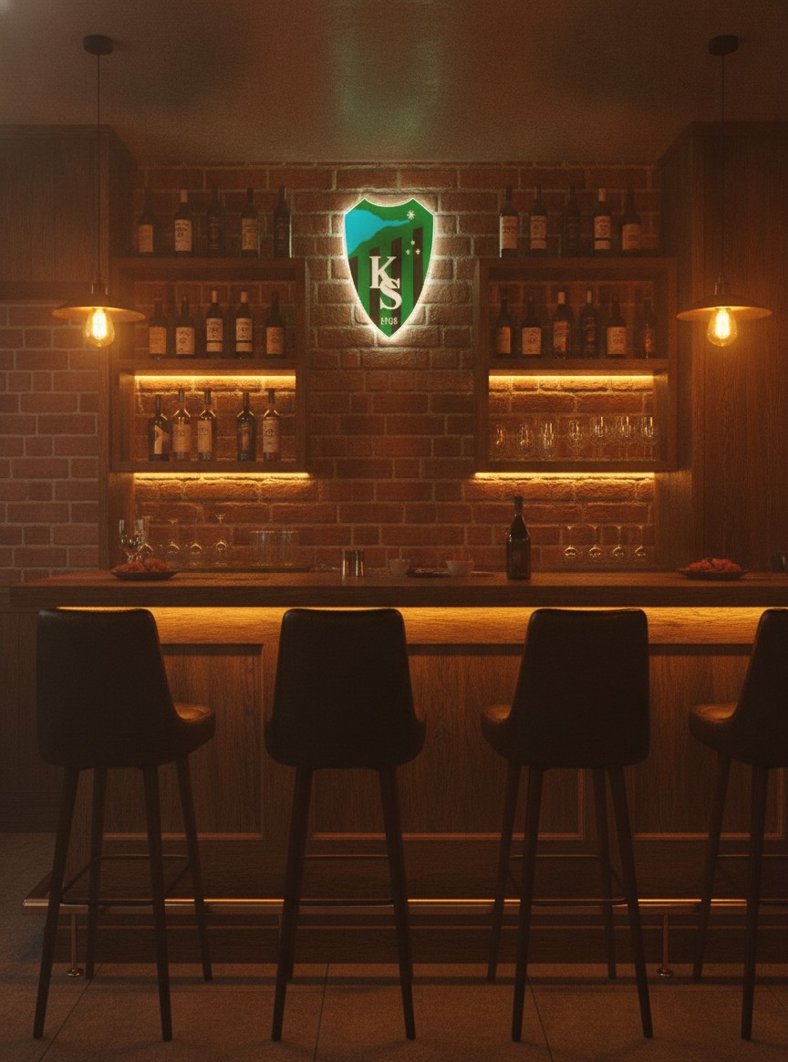 Kocaelispor LED-Leuchtschild Wanddeko Fandeko Geschenk - Mockup