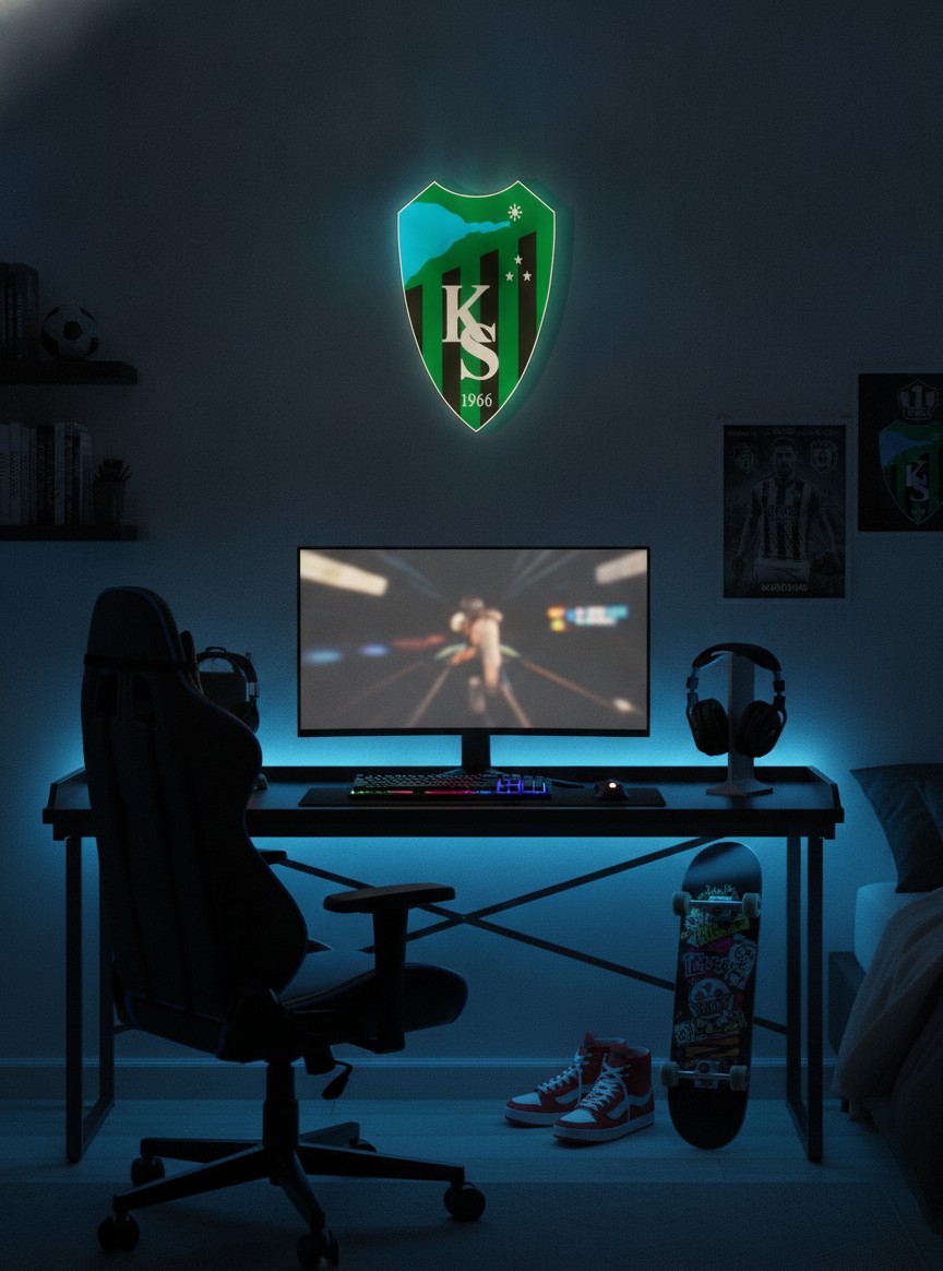 Kocaelispor LED-Leuchtschild Wanddeko Fandeko Geschenk - Mockup