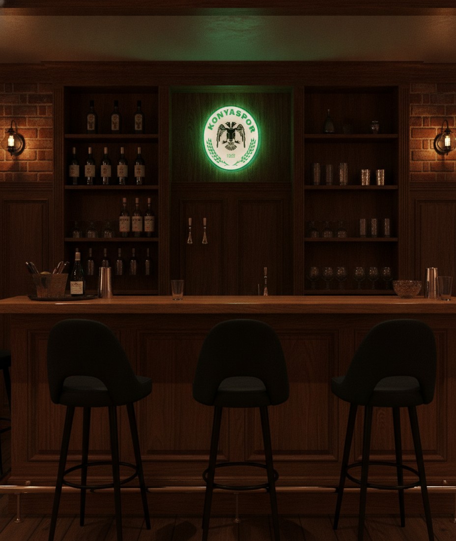 Konyaspor LED-Leuchtschild Wanddeko Fandeko Geschenk - Mockup