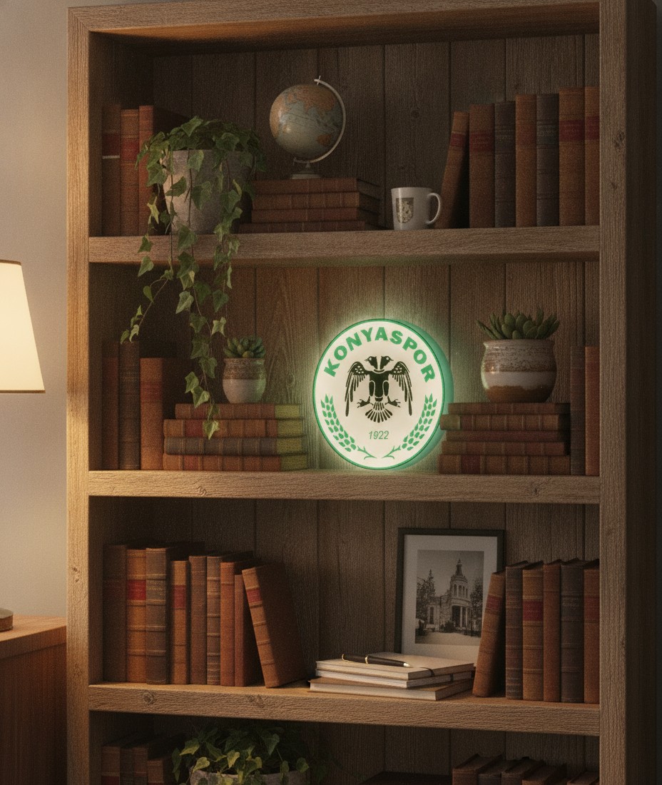 Konyaspor LED-Leuchtschild Wanddeko Fandeko Geschenk - Mockup