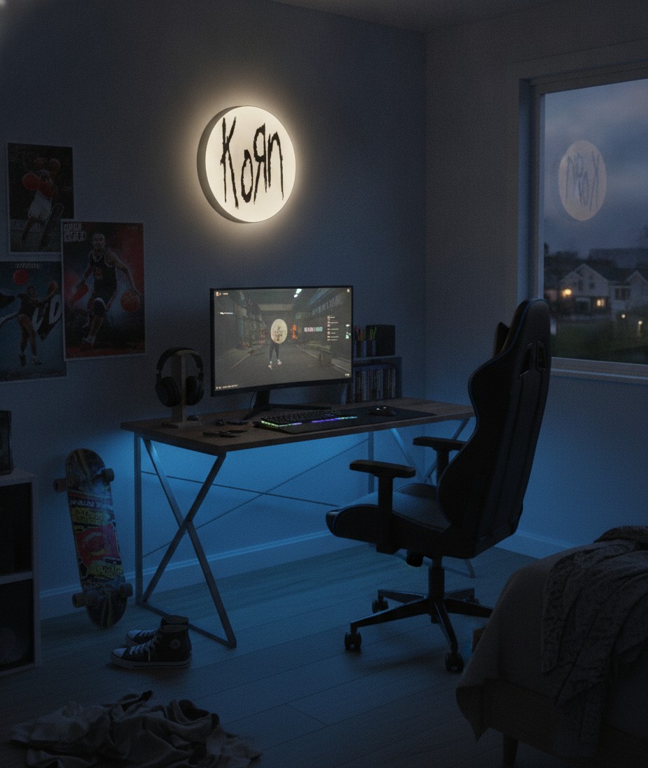 Korn LED-Leuchtschild Wanddeko Musik-Deko Geschenk - Mockup