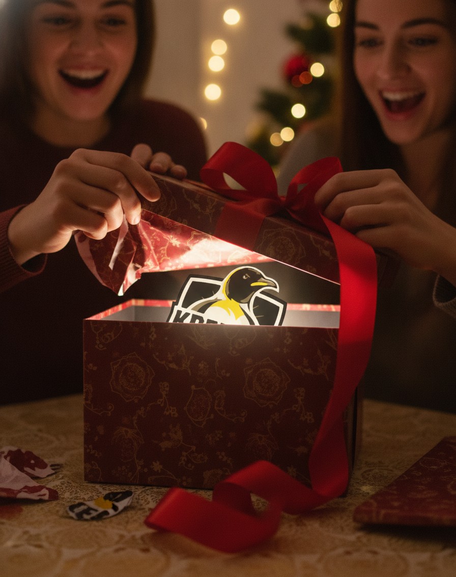 Krefeld Pinguine LED-Leuchtschild Wanddeko Fandeko Geschenk - Mockup