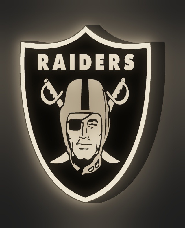 Las Vegas Raiders LED-Leuchtschild leuchtend