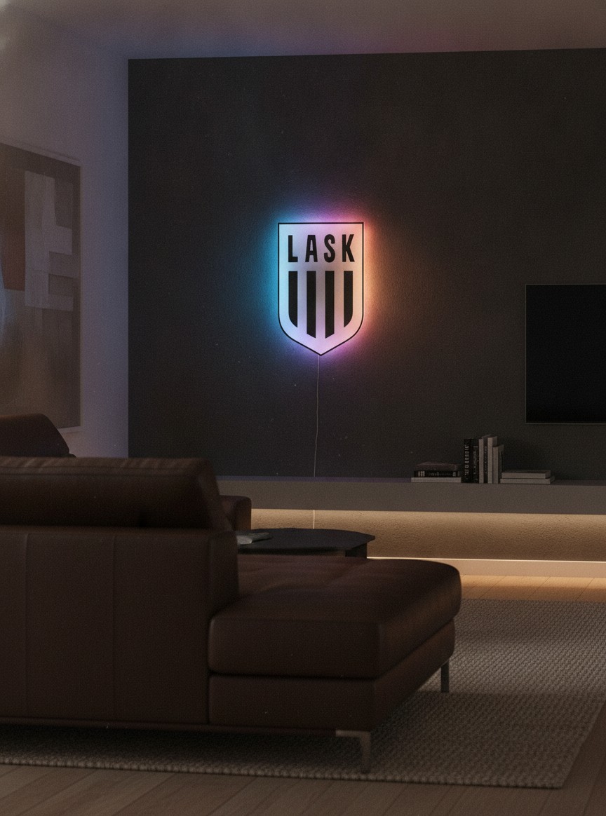 LASK LED-Leuchtschild Wanddeko Fandeko Geschenk - Mockup