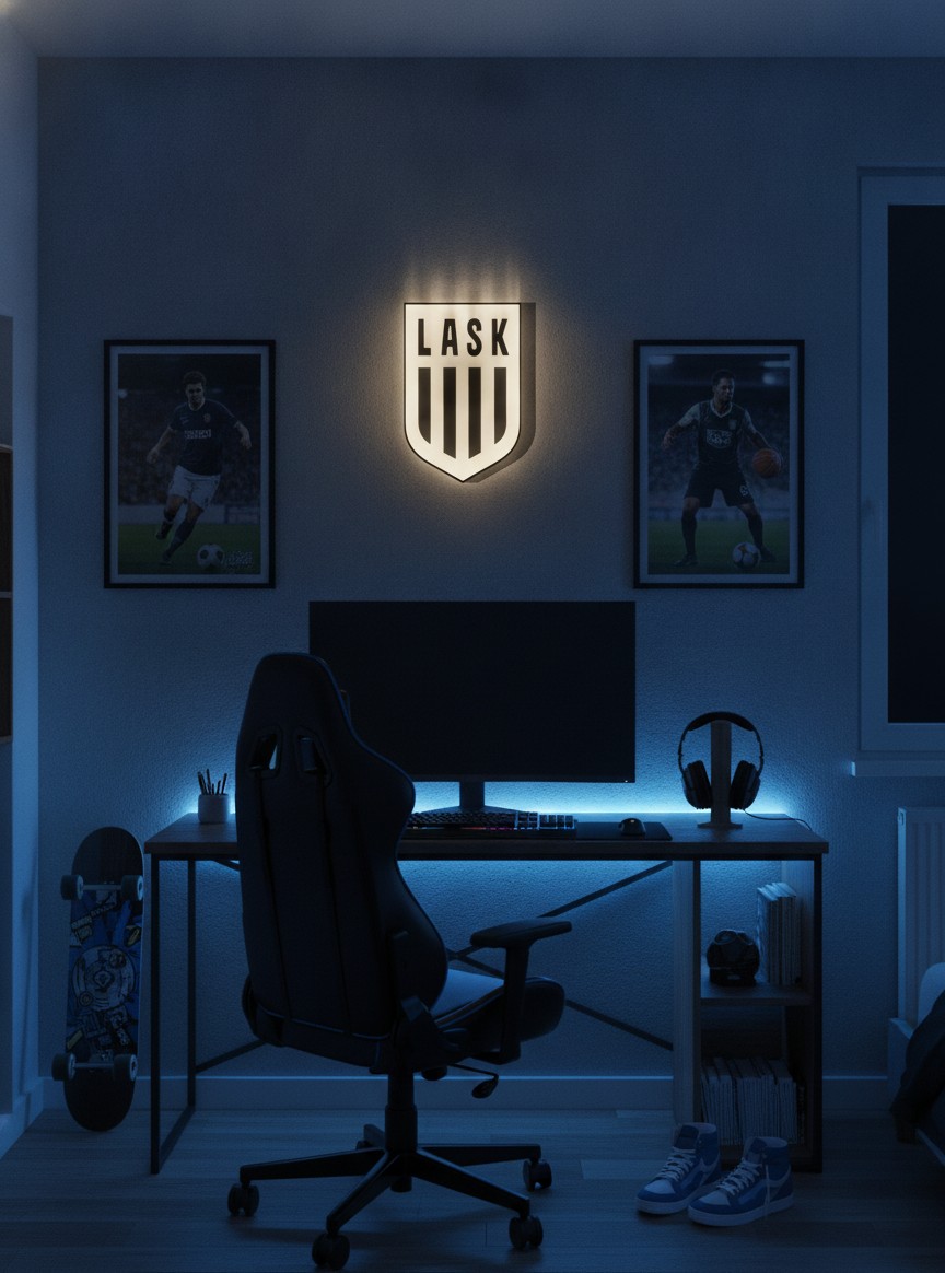 LASK LED-Leuchtschild Wanddeko Fandeko Geschenk - Mockup