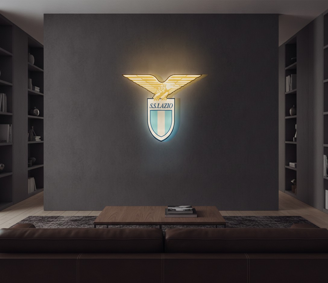 Lazio Rom LED-Leuchtschild Wanddeko Fandeko Geschenk - Mockup