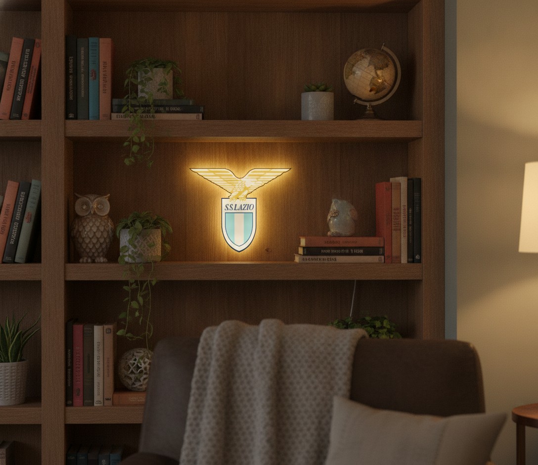 Lazio Rom LED-Leuchtschild Wanddeko Fandeko Geschenk - Mockup