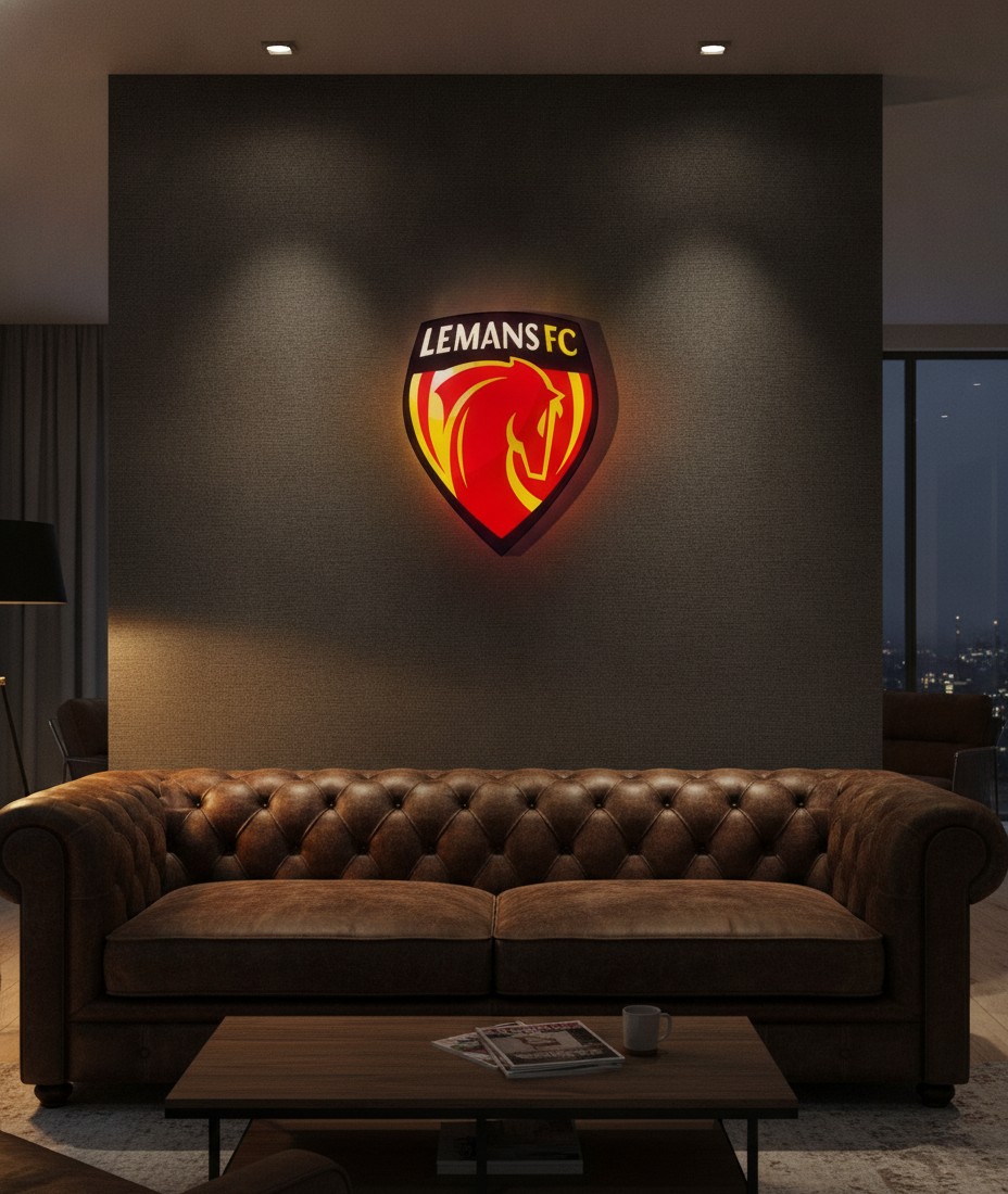 Le Mans FC LED-Leuchtschild Wanddeko Fandeko Geschenk - Mockup
