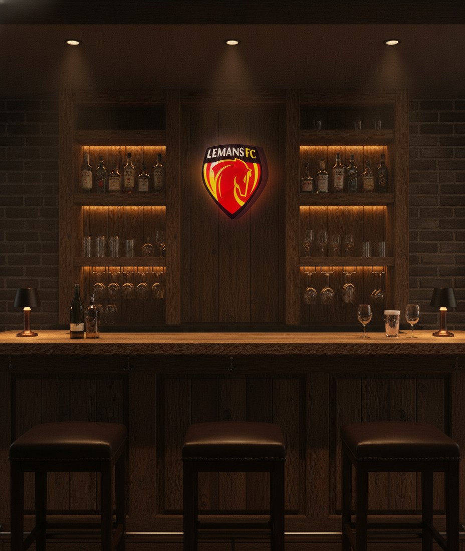 Le Mans FC LED-Leuchtschild Wanddeko Fandeko Geschenk - Mockup