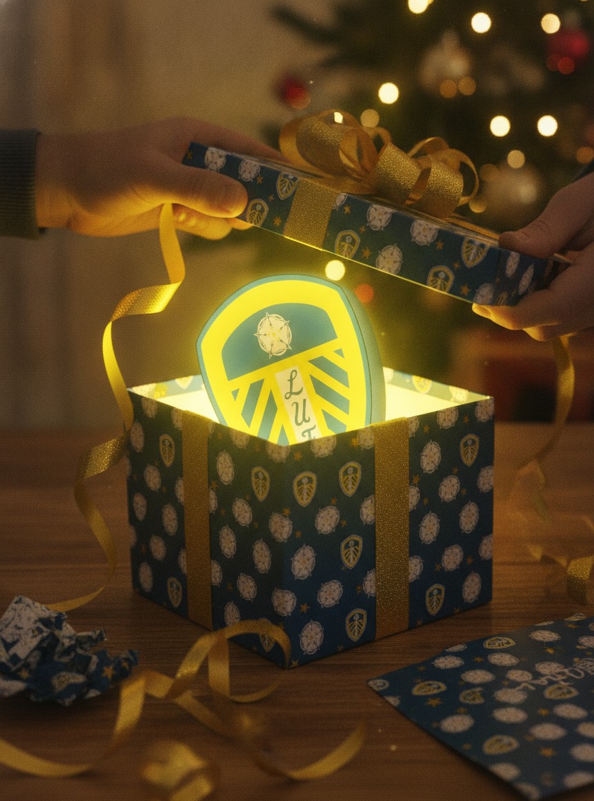 Leeds United LED-Leuchtschild Wanddeko Fandeko Geschenk - Mockup