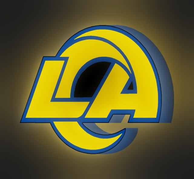 Los Angeles Rams LED-Leuchtschild leuchtend