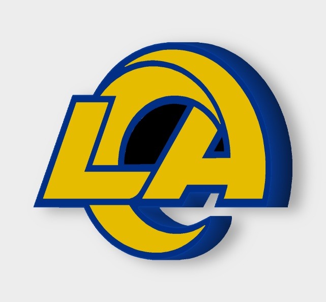 Los Angeles Rams LED-Leuchtschild ausgeschaltet
