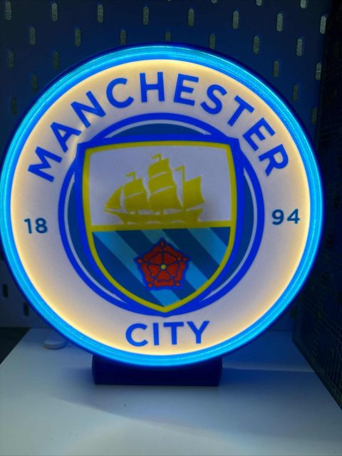 Manchester City LED-Wanddeko mit USB-Stromversorgung