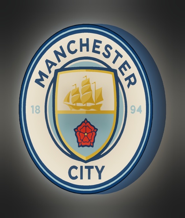 Manchester City LED-Leuchtschild leuchtend