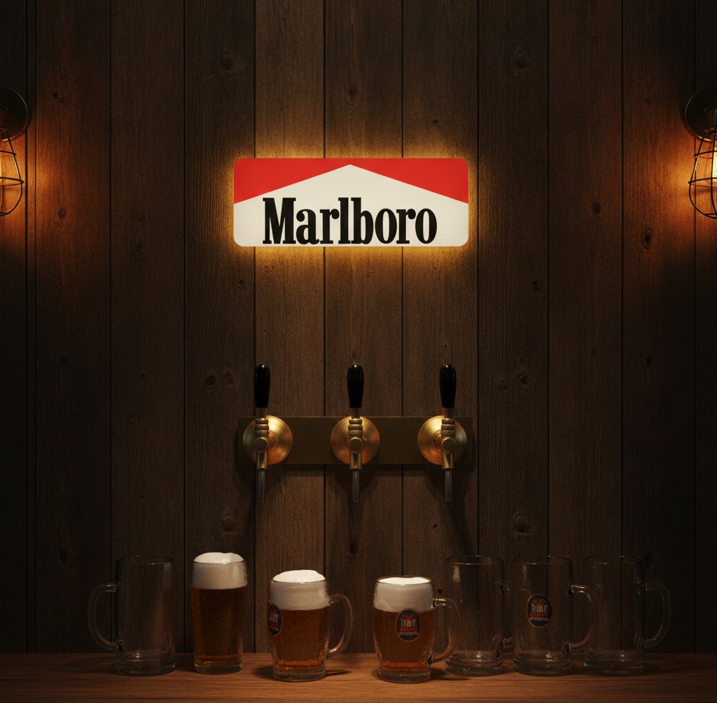 Marlboro LED-Leuchte - Mockup