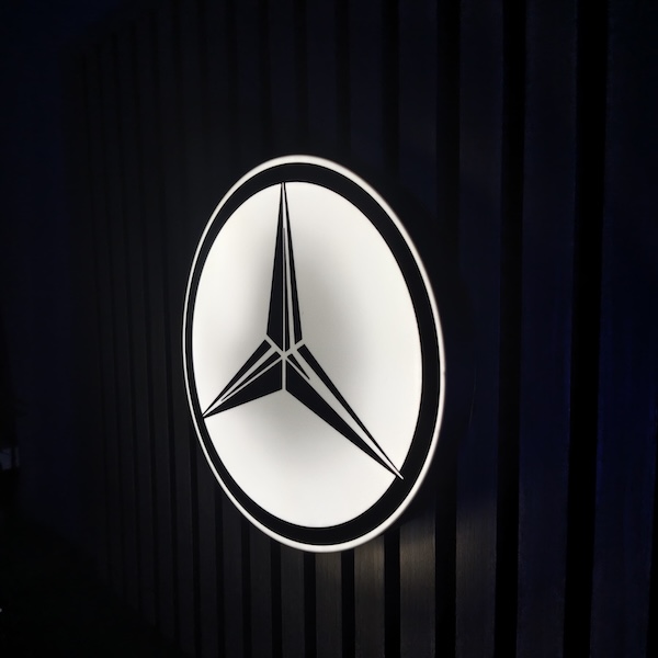 Mercedes-Benz LED-Leuchtschild Wanddeko Autodeko Geschenk