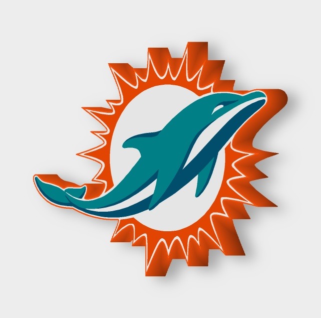 Miami Dolphins LED-Leuchtschild ausgeschaltet