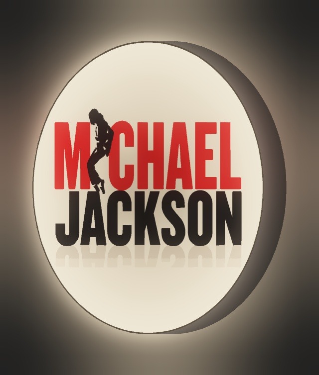 Michael Jackson LED-Leuchtschild leuchtend