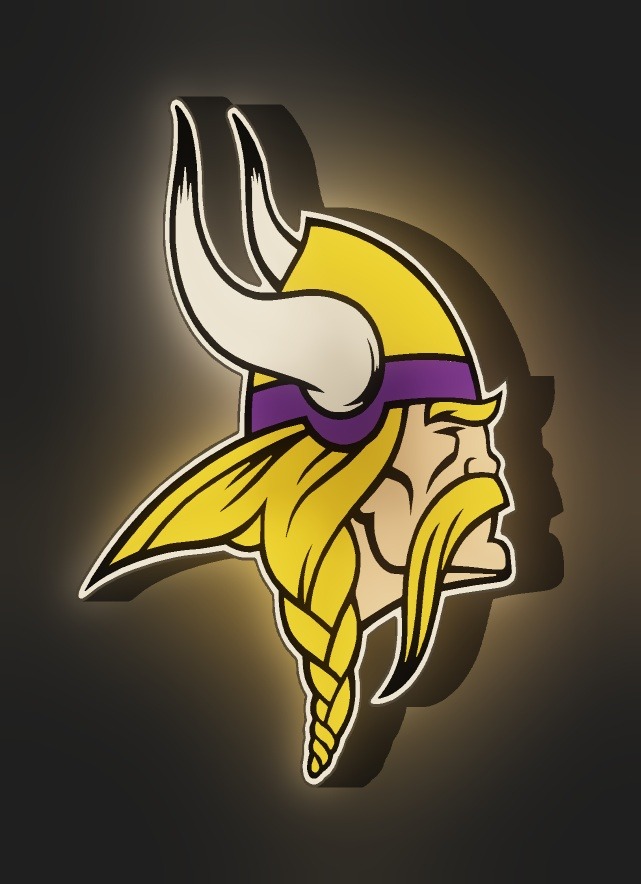 Minnesota Vikings LED-Leuchtschild leuchtend