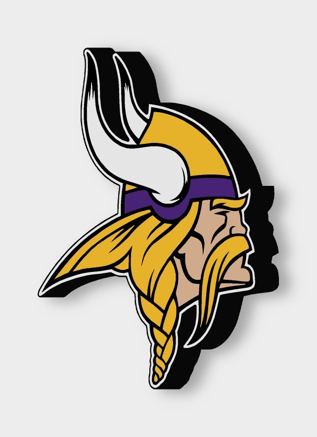 Minnesota Vikings LED-Leuchtschild ausgeschaltet