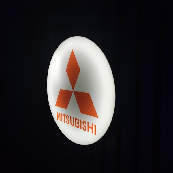 Mitsubishi LED-Leuchtschild Wanddeko Autodeko Geschenk