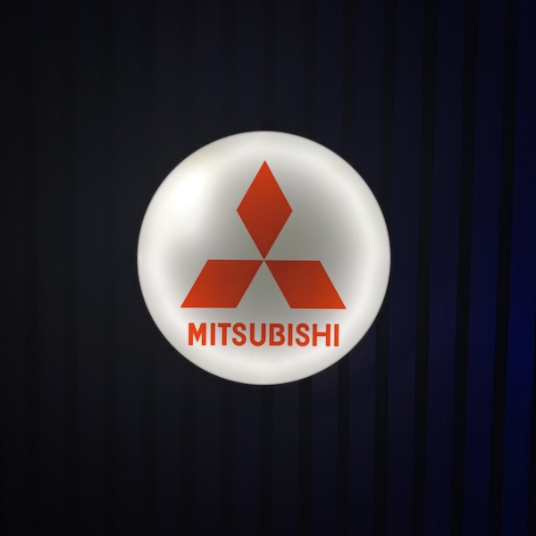 Mitsubishi LED-Leuchtschild Wanddeko Autodeko Geschenk