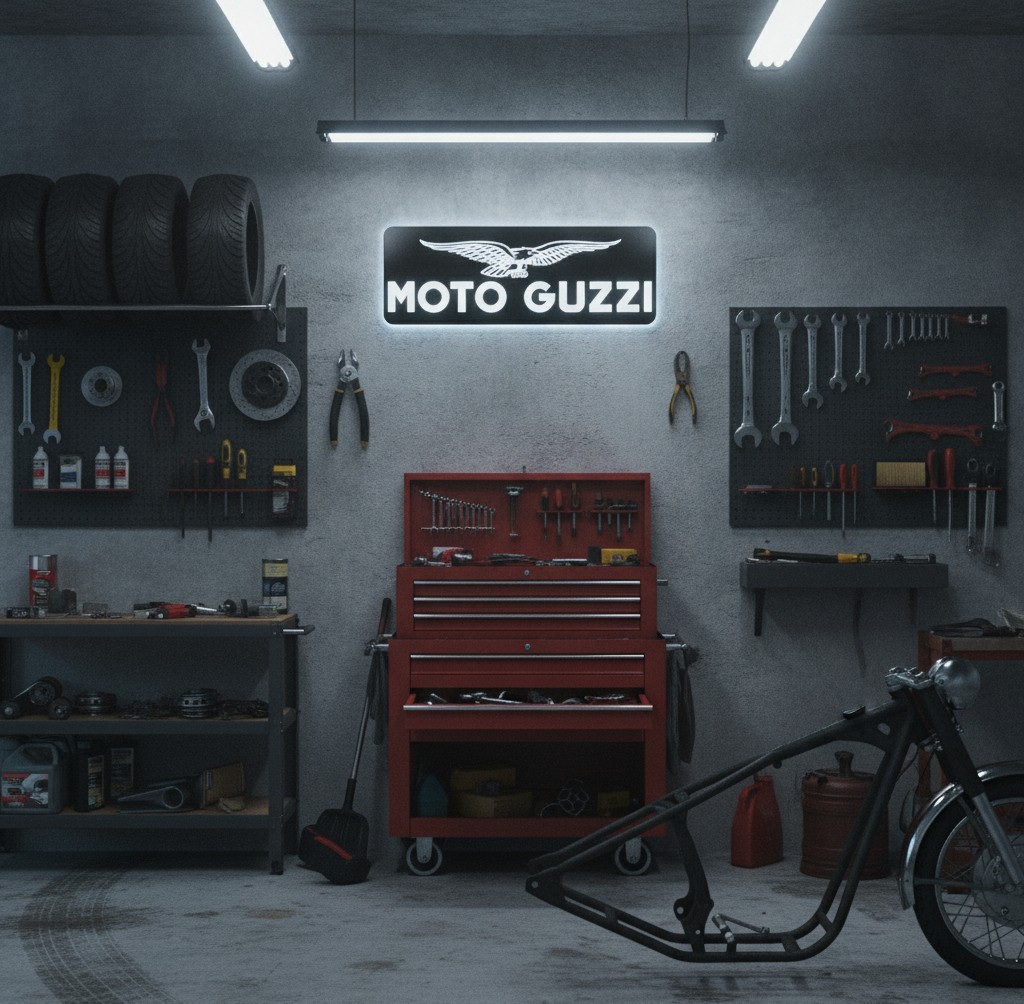 Moto Guzzi LED-Leuchte - Mockup