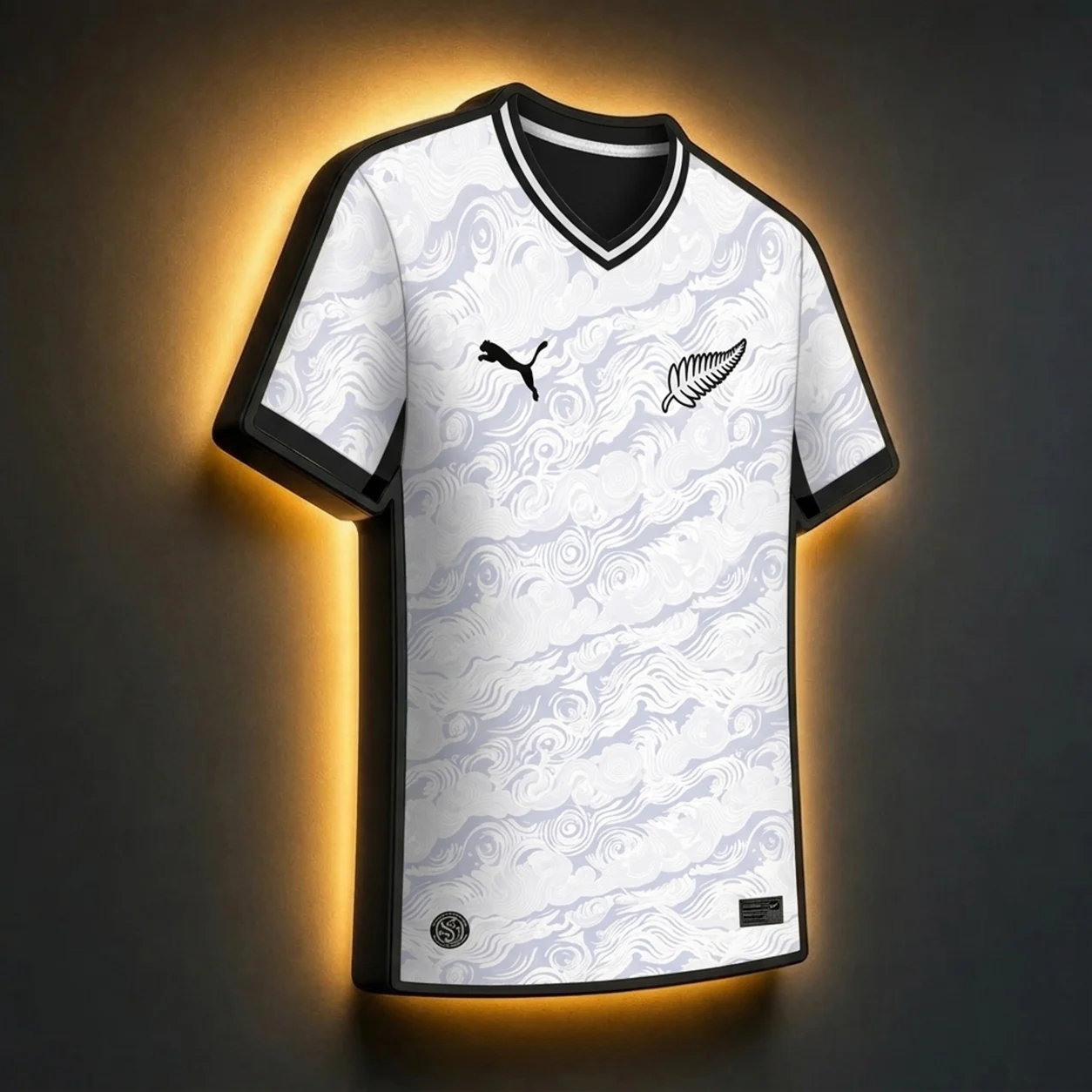 Neuseeland WM 2026 LED-Trikot-Lampe (personalisiert mit Wunschname + Nummer)