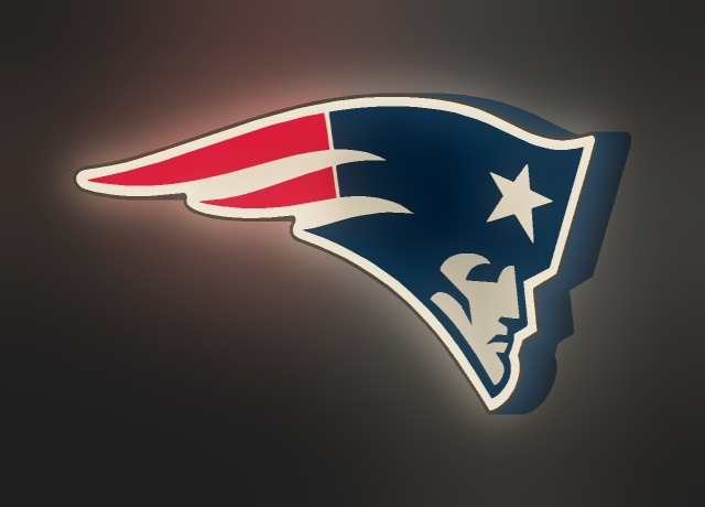 New England Patriots LED-Leuchtschild leuchtend