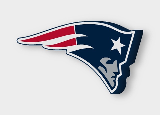 New England Patriots LED-Leuchtschild ausgeschaltet