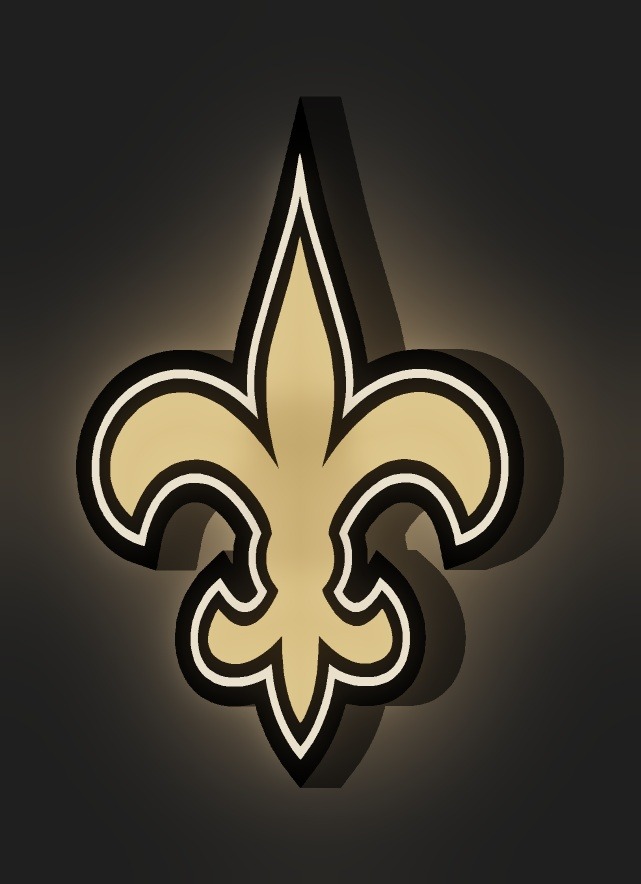 New Orleans Saints LED-Leuchtschild leuchtend
