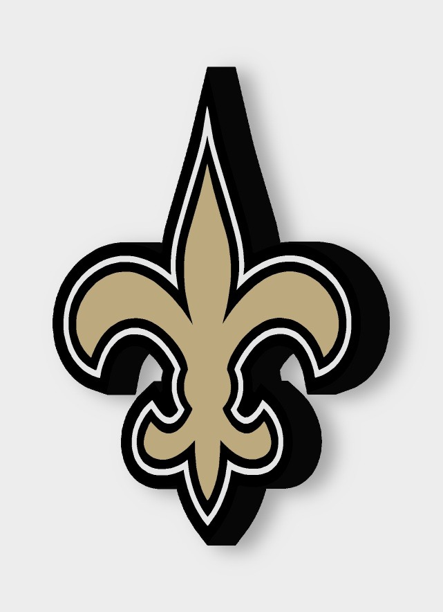 New Orleans Saints LED-Leuchtschild ausgeschaltet