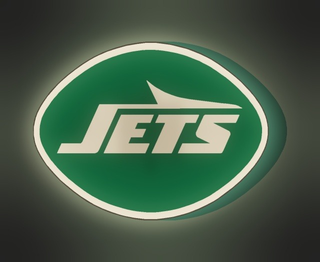 New York Jets LED-Leuchtschild leuchtend