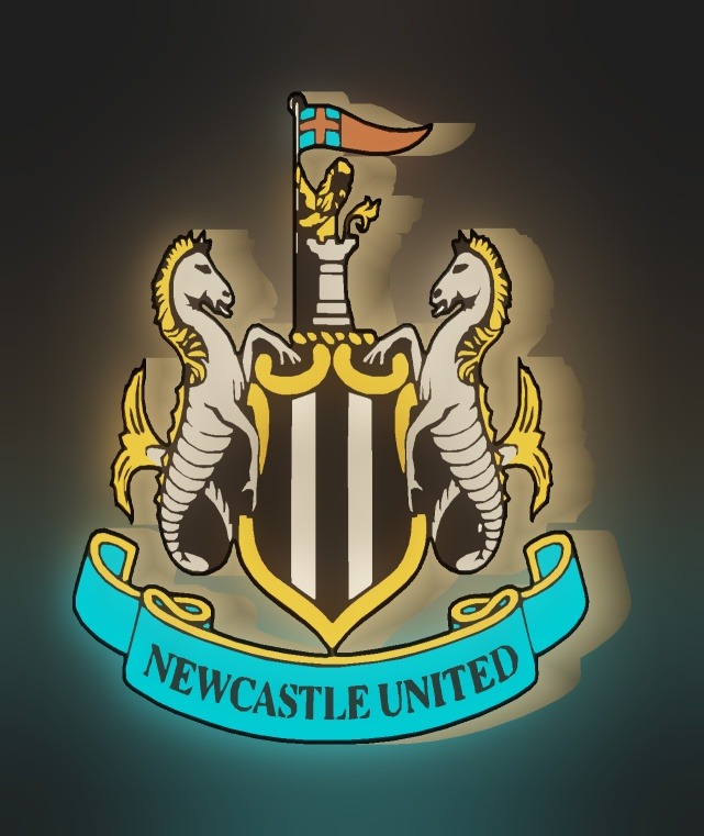 Newcastle United LED-Leuchtschild leuchtend