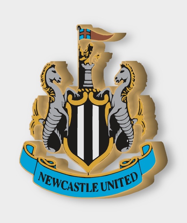 Newcastle United LED-Leuchtschild ausgeschaltet