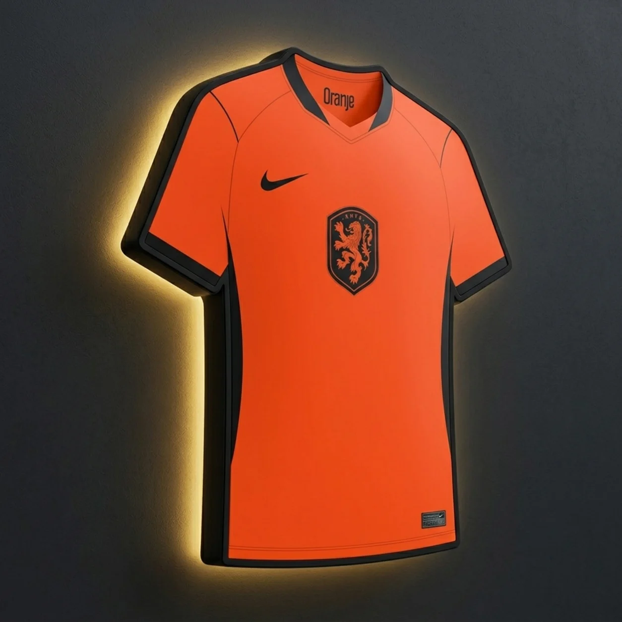 Niederlande WM 2026 LED-Trikot-Lampe (personalisiert mit Wunschname + Nummer)